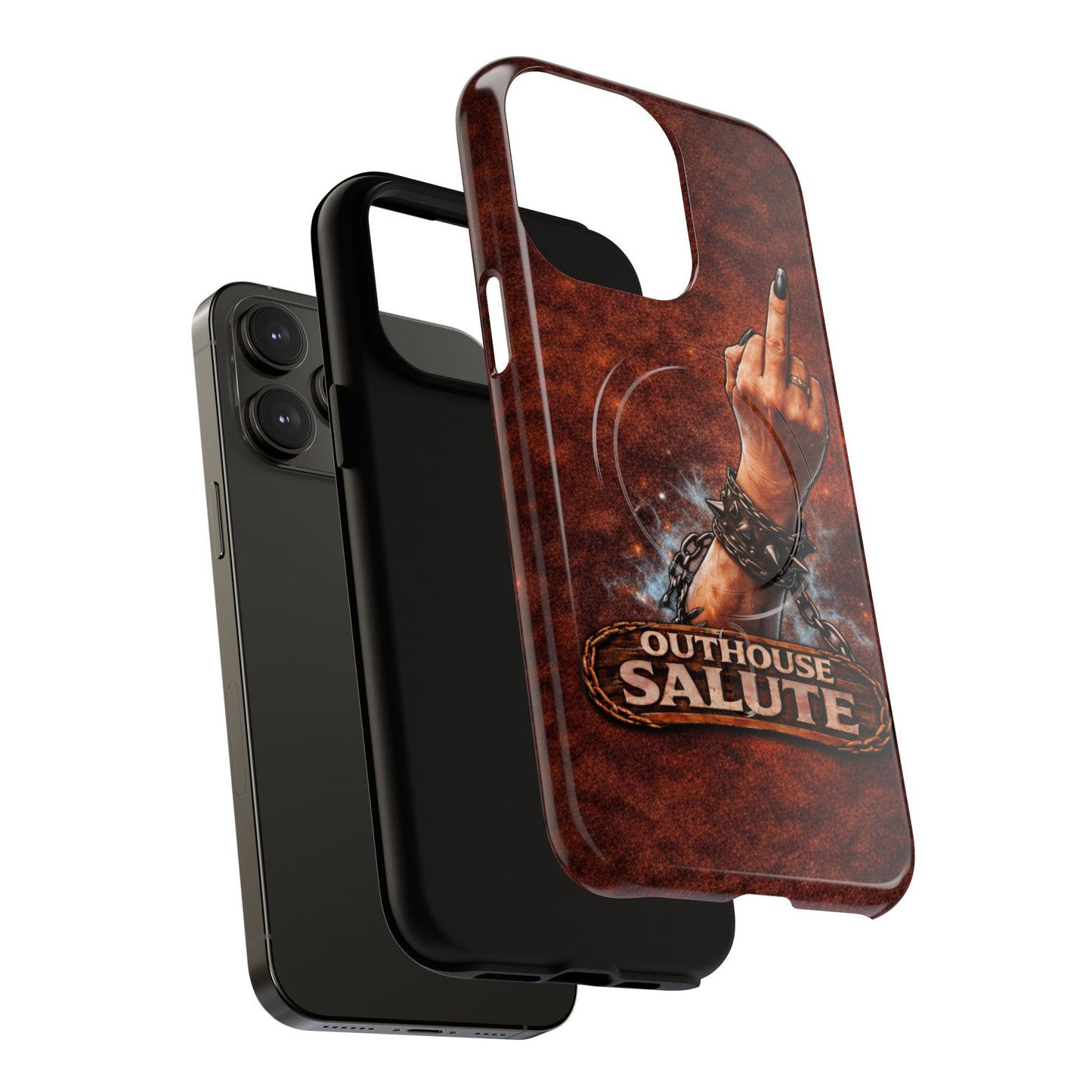 Women's Outhouse Salute Phone Case — Rugged, Weathered Protective Phone Case