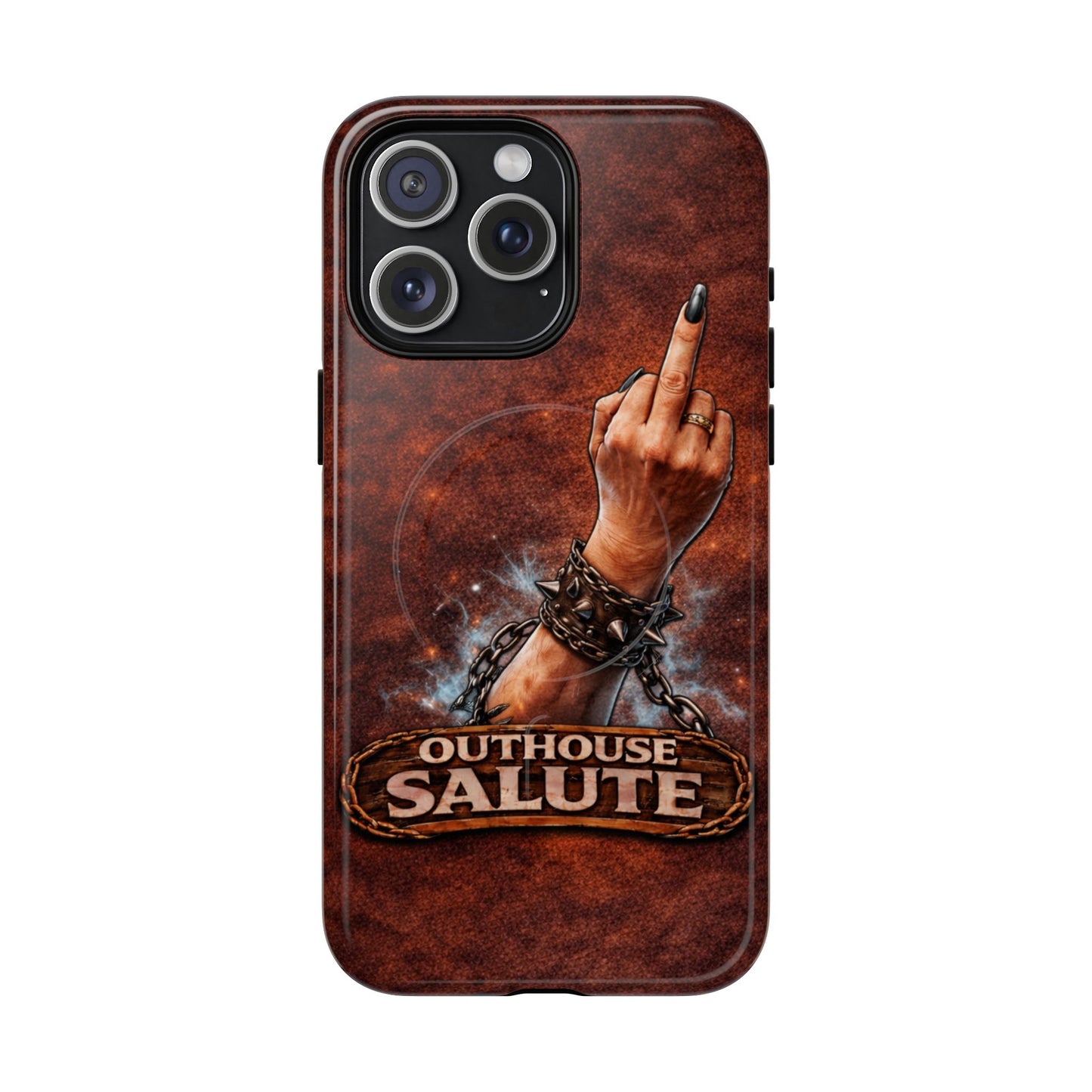 Women's Outhouse Salute Phone Case — Rugged, Weathered Protective Phone Case