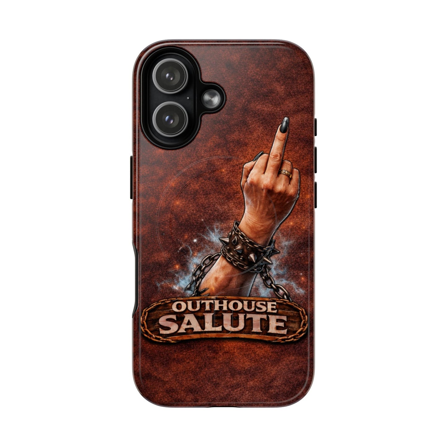 Women's Outhouse Salute Phone Case — Rugged, Weathered Protective Phone Case