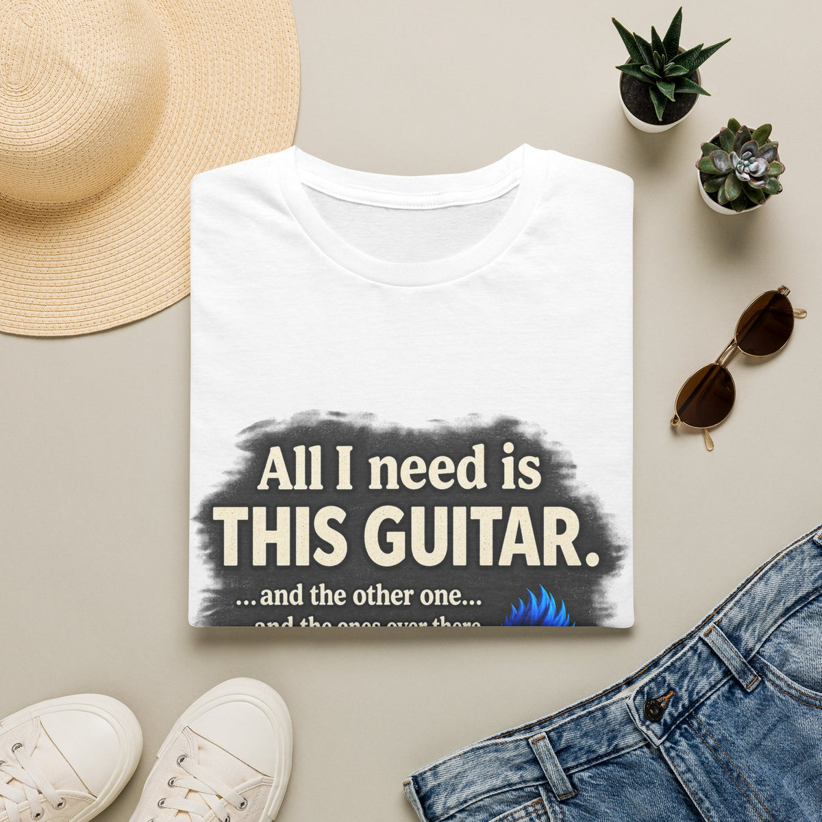 Guitar Lover T-Shirt — "All I Need Is This Guitar" Graphic Tee