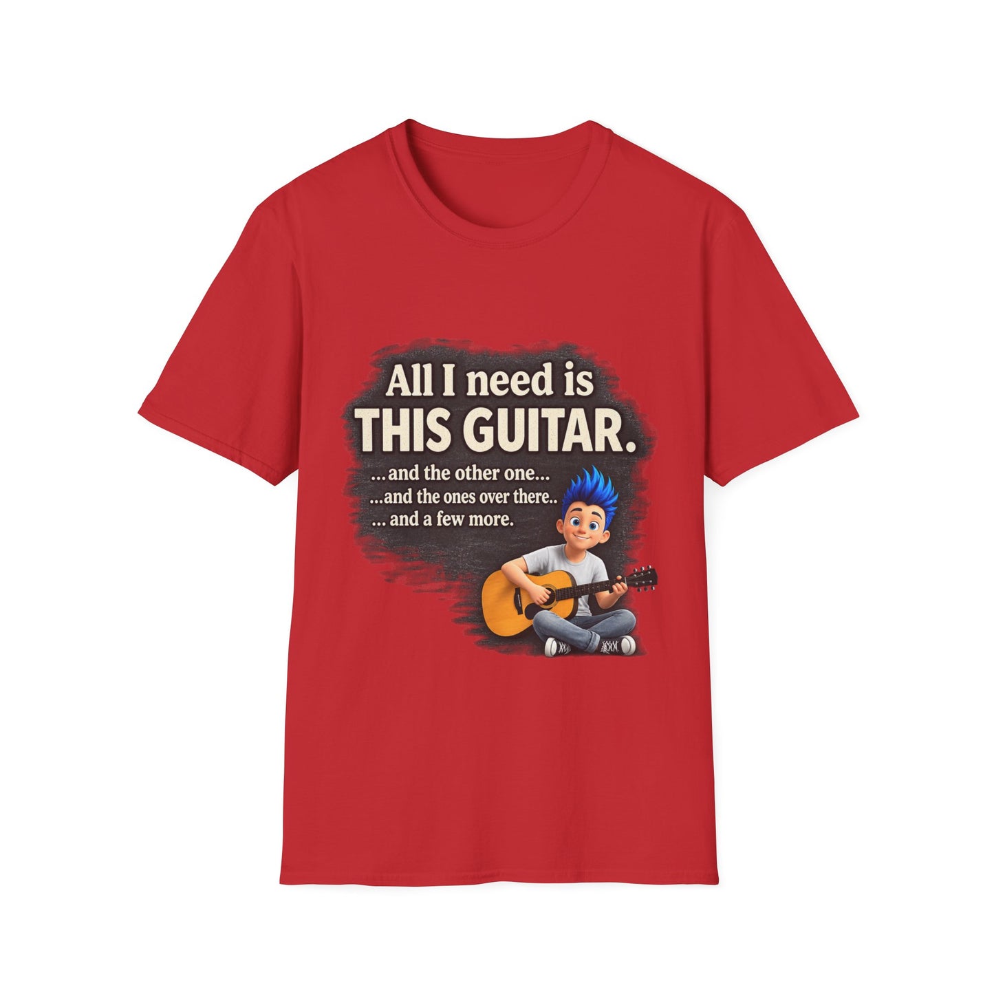 Guitar Lover T-Shirt — "All I Need Is This Guitar" Graphic Tee