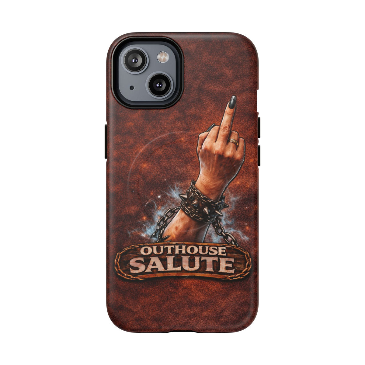 Women's Outhouse Salute Phone Case — Rugged, Weathered Protective Phone Case