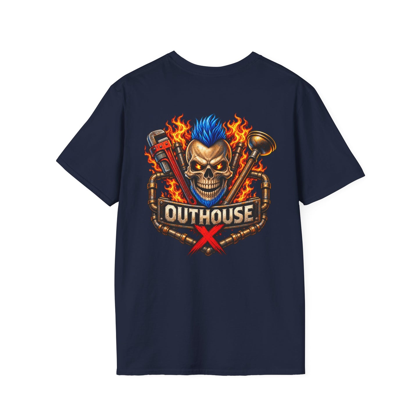 Outhouse X Skull Plumbing T-Shirt