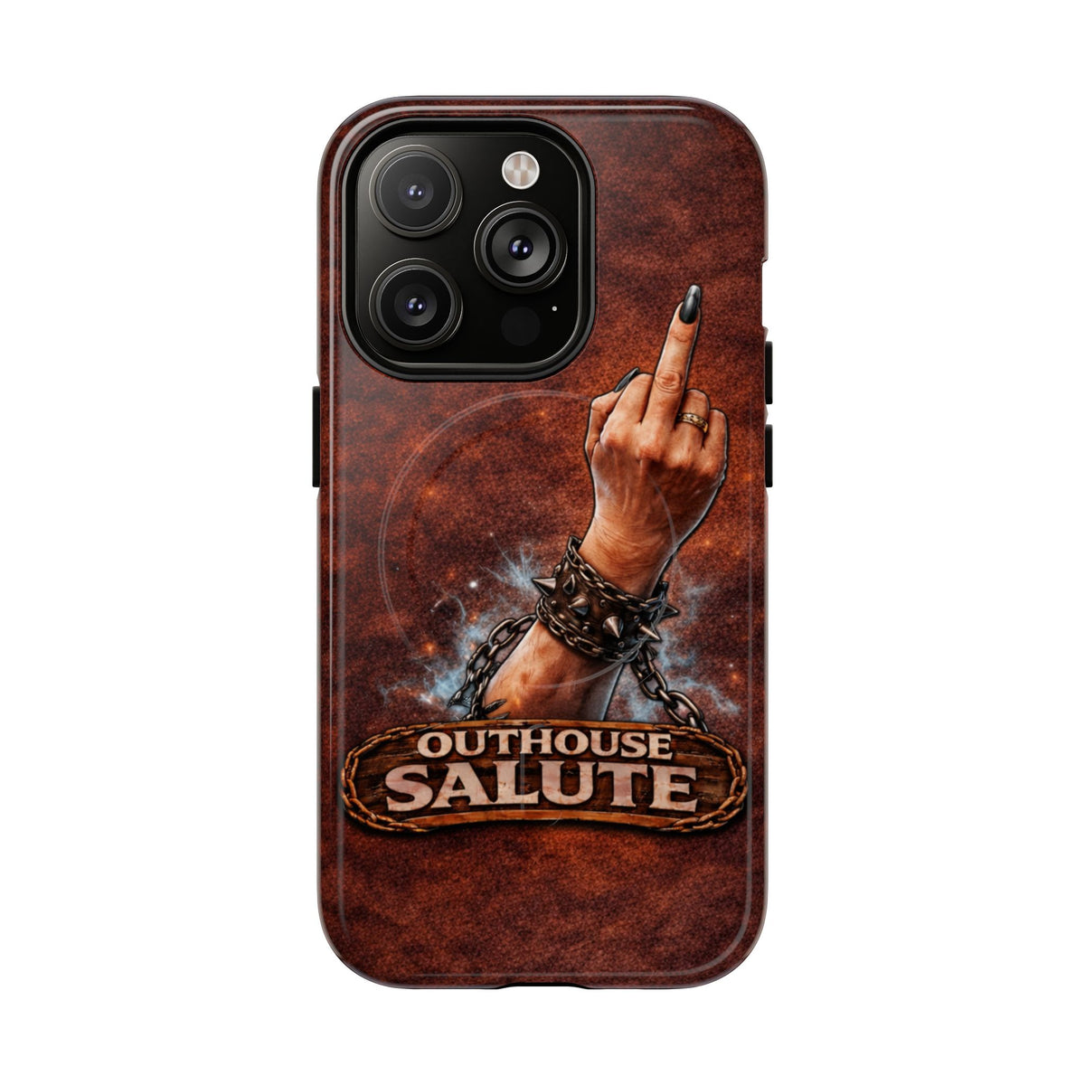 Women's Outhouse Salute Phone Case — Rugged, Weathered Protective Phone Case