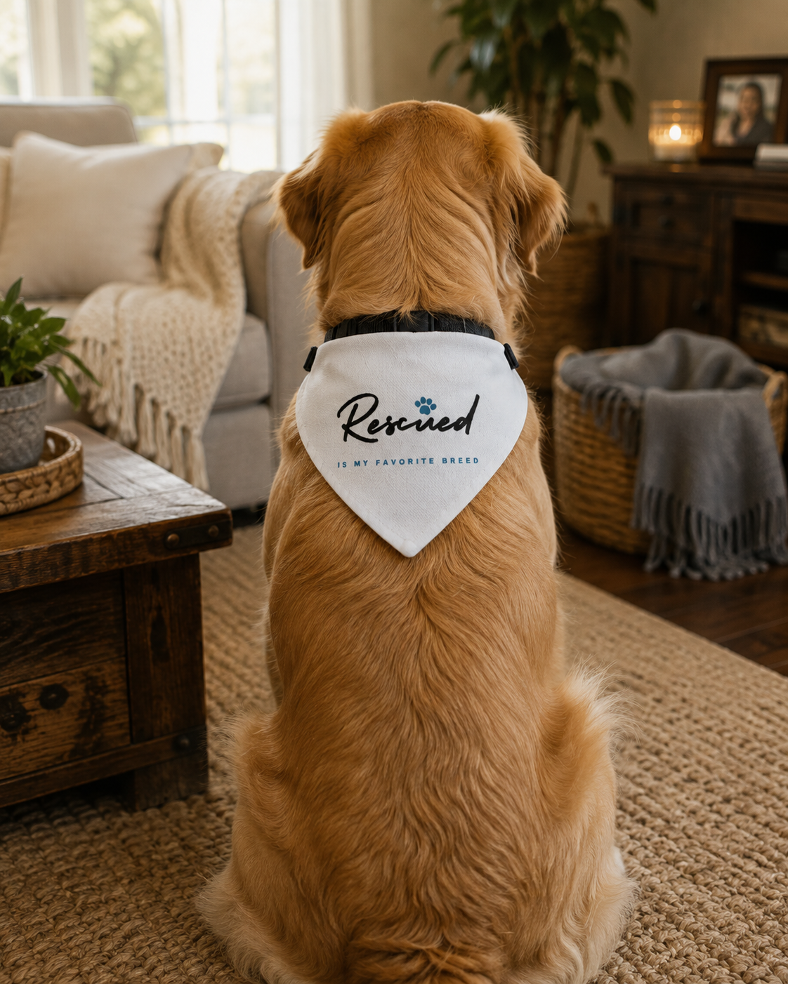 Rescued Is My Favorite Breed Clip-On Pet Bandana