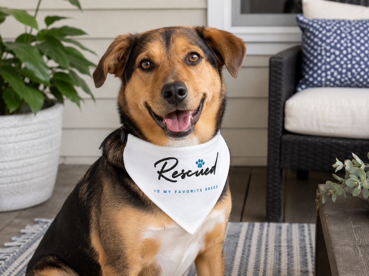 Rescued Is My Favorite Breed Clip-On Pet Bandana
