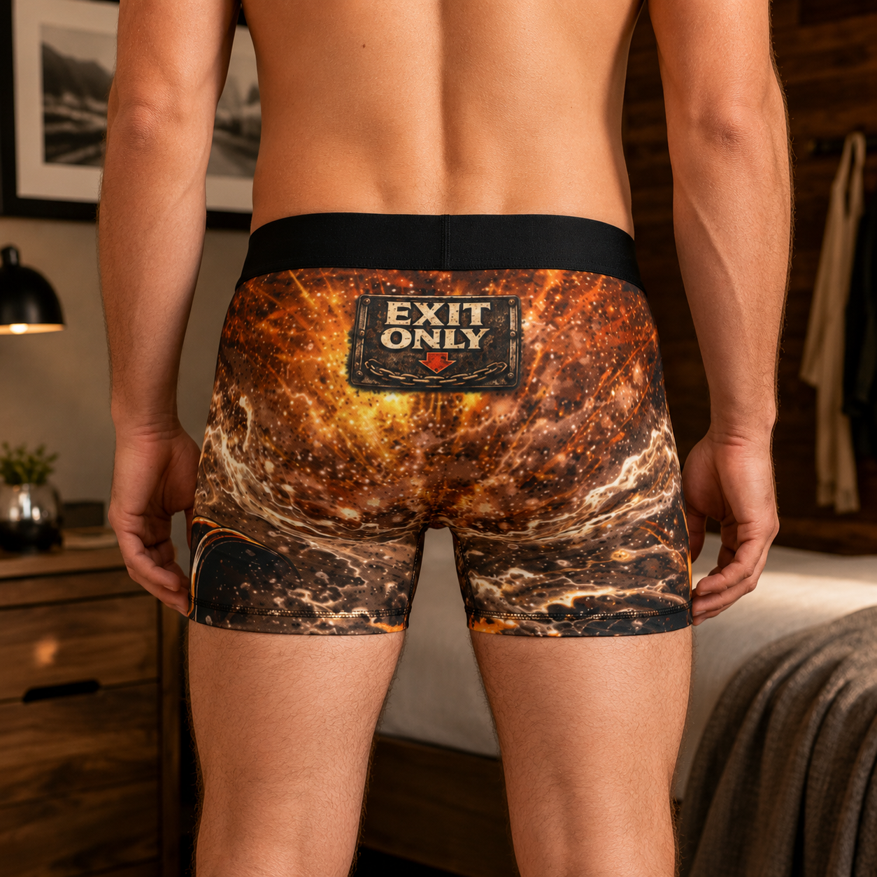 Plunge My Plunger Boxer Briefs – Funny Plumber Underwear with 'Exit Only' Design