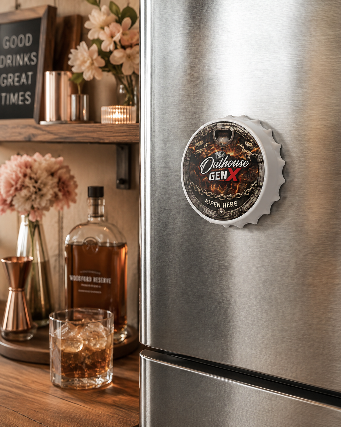 Bottle Opener — “The Outhouse” Rustic Metal Wall/Magnet Opener