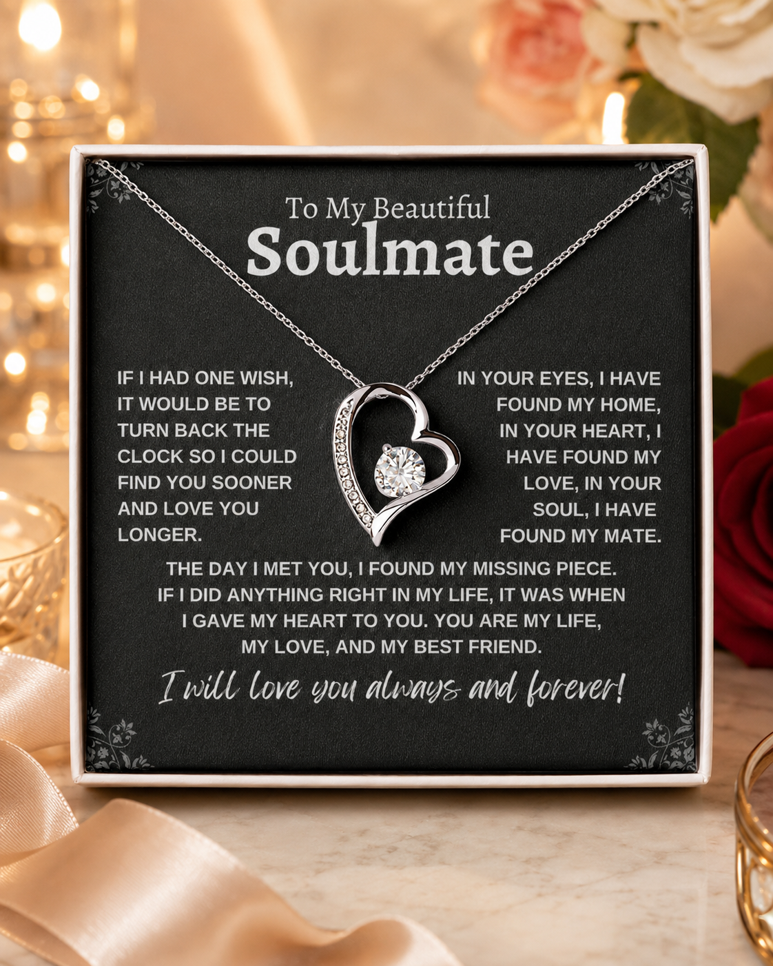 To My Beautiful Soulmate | Forever Love Necklace