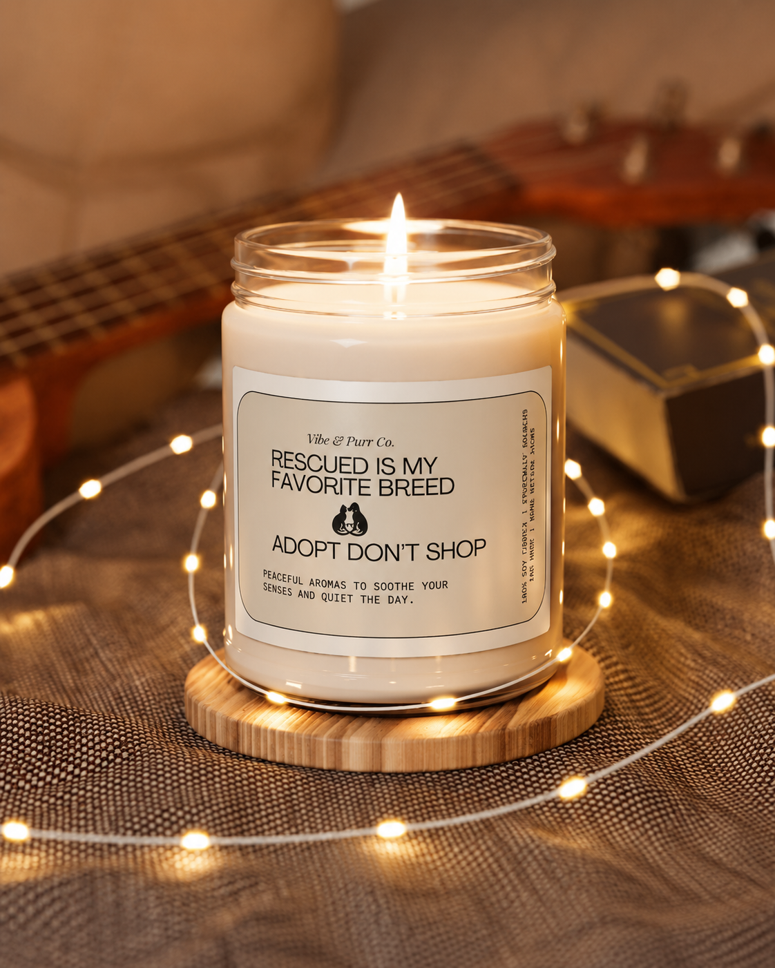 Adopt Don’t Shop Soy Candle — 9oz Scented Candle for Animal Rescue Support